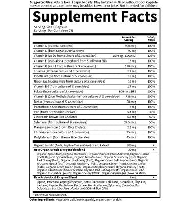 Multivitamínico Raw One Mujer, 1 Diaria. 30 Vcaps