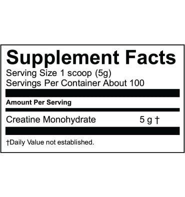 Creatina Monohidratada 5 gr. 500 gr.