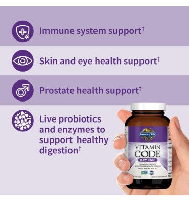 Zinc Raw Vegano con Vitamina C. 60 Vcaps