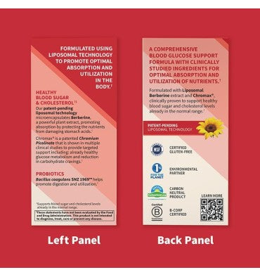 Berberina Liposomal y Picolinato de Cromo. 60 vcaps