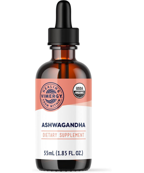Vimergy Extracto líquido de Ashwagandha orgánico. 55 y 115 ml.