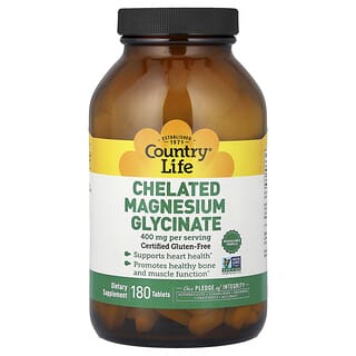 Chelated Magnesio Glicinato, 180 tabletas (133 mg per Tablet)