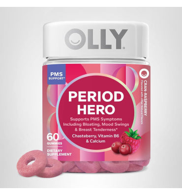 Olly, Soporte Hormonal de la Mujer, gomitas sabor arandano frambuesa. 60 gomitas