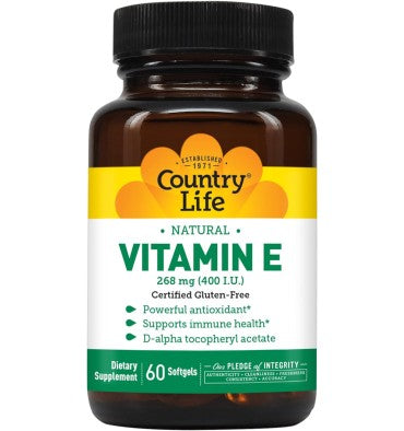 Vitamina E, 400 IU, 60 Softgels