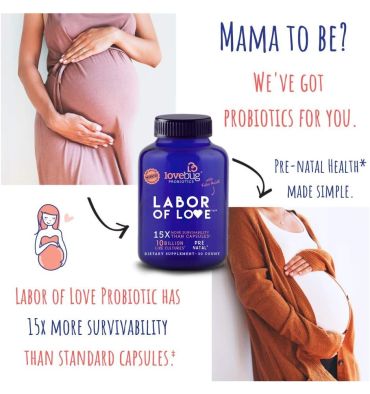 Probióticos Prenatal 20 billones, Acidez, Nauseas y Digestión. 30 caps.