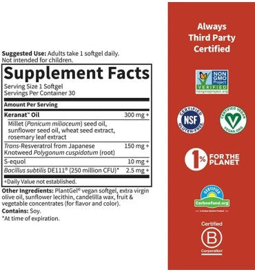 Suplemento Herbal para la Menopausia con Resveratrol. 30 gomitas