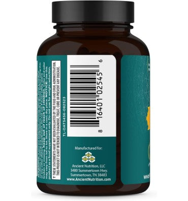 Ancient Nutrition, Ashwagandha Orgánica Fermentada. 30 Tabs