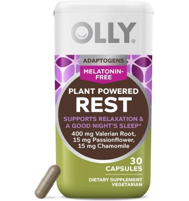 Rest Adaptógeno Valeriana, Passiflora y Manzanilla. Libre de Melatonina  30 caps