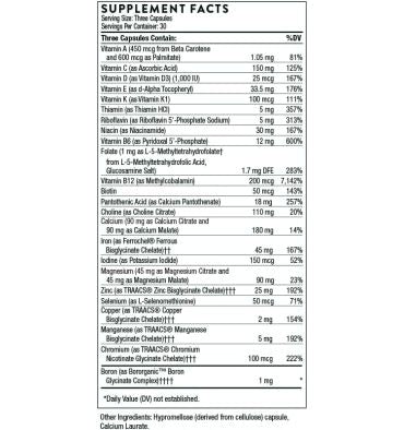Mutlivitamínico Prenatal Basic. 90 caps.
