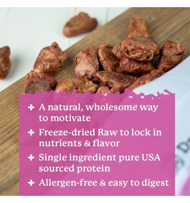 Freeze Dried Chicken Hearts Dog Treats Allergen Free.7 Ounces