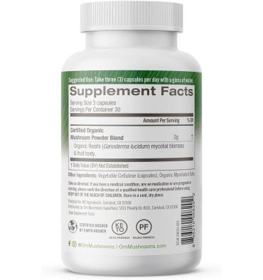 Hongo Reishi, soporte Inmune y Adaptógeno. 90 caps