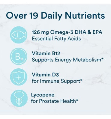 Multivitamínico y Omegas para Hombres. 180 Gomitas