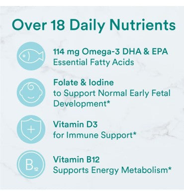 Multivitamínico y Omegas Prenatal.