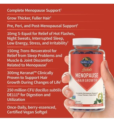 Suplemento Herbal para la Menopausia con Resveratrol. 30 gomitas