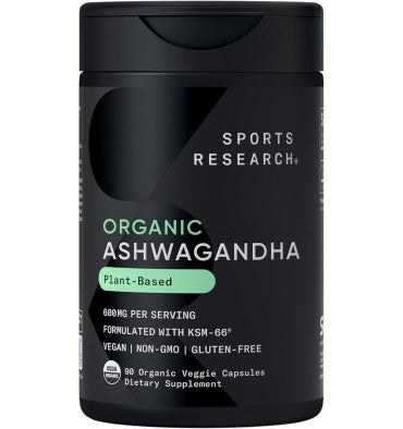 Sports Research, Ashwagandha Orgánica KSM-66. 90 caps.