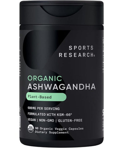 Sports Research, Ashwagandha Orgánica KSM-66. 90 Vcaps.