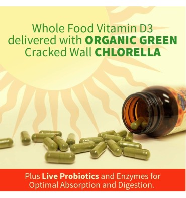 Vitamina D3 RAW 2000 IU, Vegana. 60 Vcaps