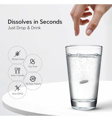 Pepax, Tabletas de agua de hidrógeno molecular con magnesio, 108 ppm. 90 tabs