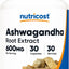 Nutricost, Extracto de Raíz de Ashwagandha. 30 y 120 caps