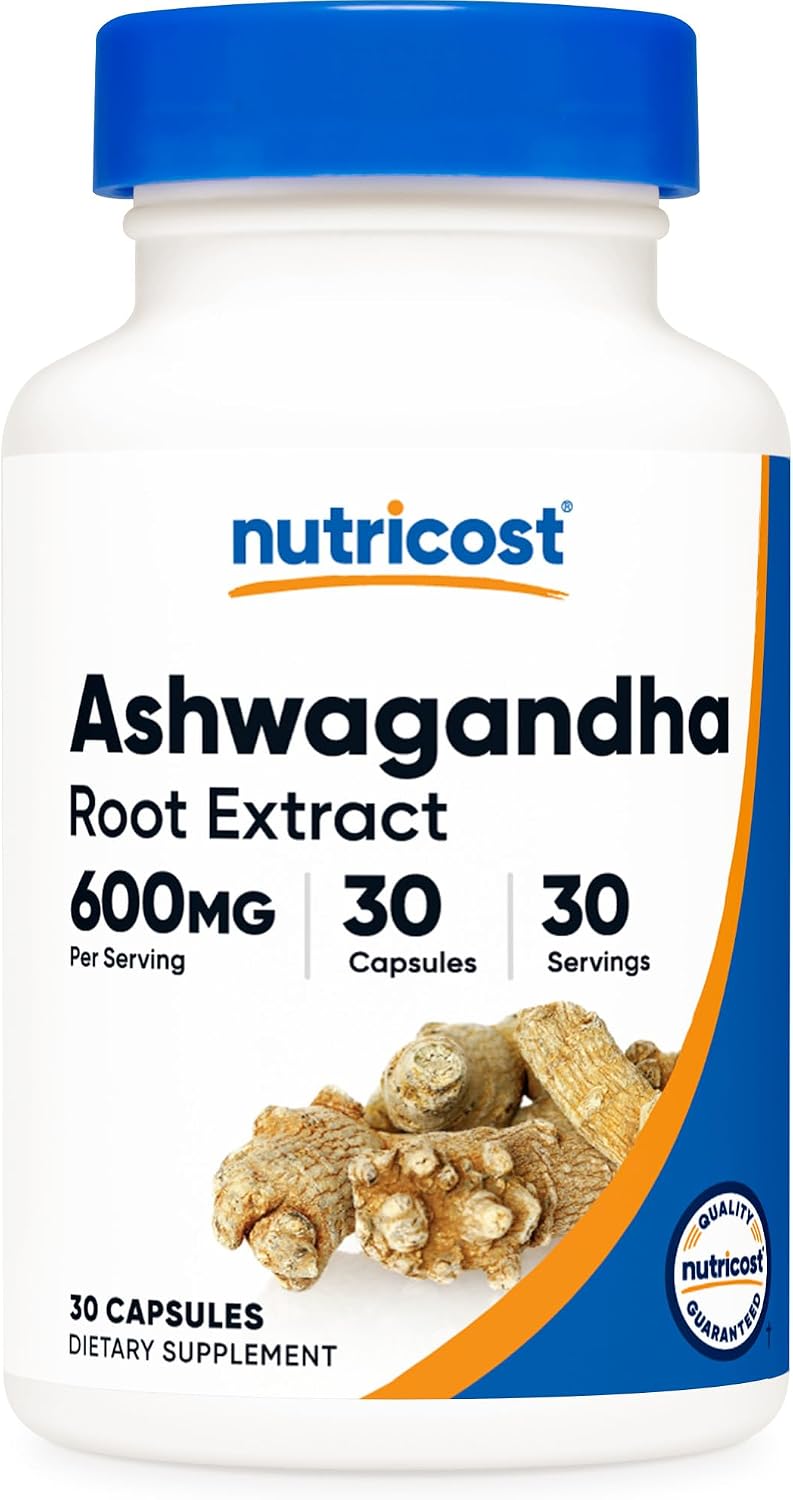 Nutricost, Extracto de Raíz de Ashwagandha. 30 y 120 caps