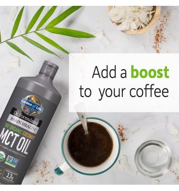 Aceite de Coco MCT Energetizante y Soporte Celular. 454 ml.