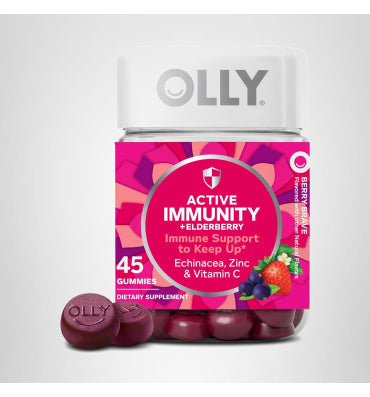 OLLY, Active Immunity y Elderberry, sabor berries. 45 gomitas