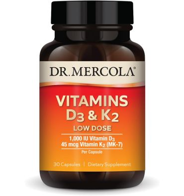 Vitamina D3 (1,000 IU) y K2 (45 mcg). 30 caps.