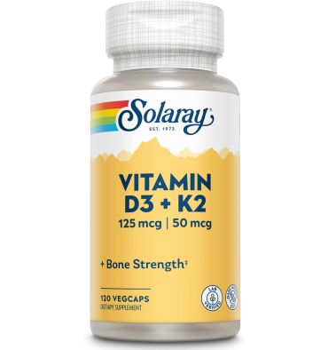 Vitamina D3 plus K2, 120 vcaps.