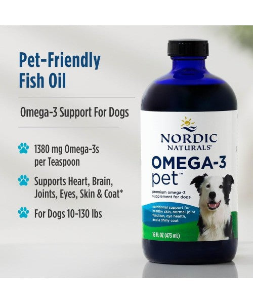 Nordic Naturals, Aceite de Pescado Omega 3 para Perros mediano y grande. 237 y 473 ml.