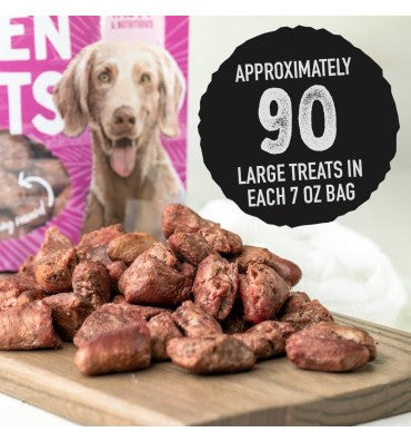 Freeze Dried Chicken Hearts Dog Treats Allergen Free.7 Ounces
