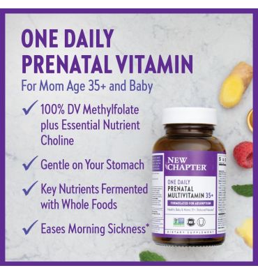 Mutlivitamínico Prenatal +35, Máxima absorción, uno diario. 2 opc