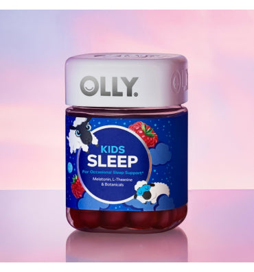 OLLY, Kids Sleep, soporte para descanso nocturno sabor Raspberry. 50, 70 y 90 gomitas