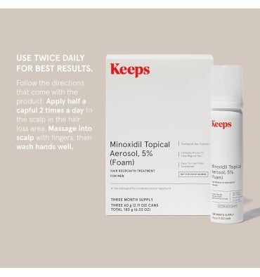 Minoxidil para Hombres, Extra Fuerte al 5% Espuma (3 x 60 gr.)