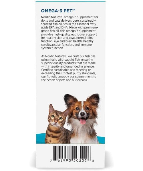 Nordic Naturals, Aceite de Pescado Omega 3 para Perros y Gatos Pequeños. 60 ml.