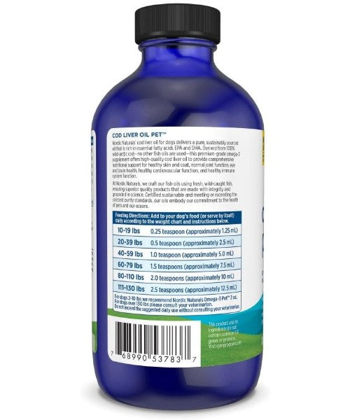 Nordic Naturals, Aceite de Hígado de Bacalao, suplemento para piel y pelo. 237 y 473 ml.