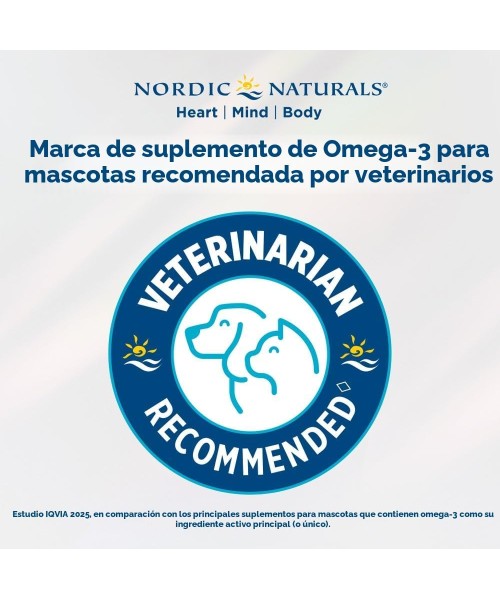 Nordic Naturals, Aceite de Pescado Omega 3 para Perros mediano y grande. 237 y 473 ml.