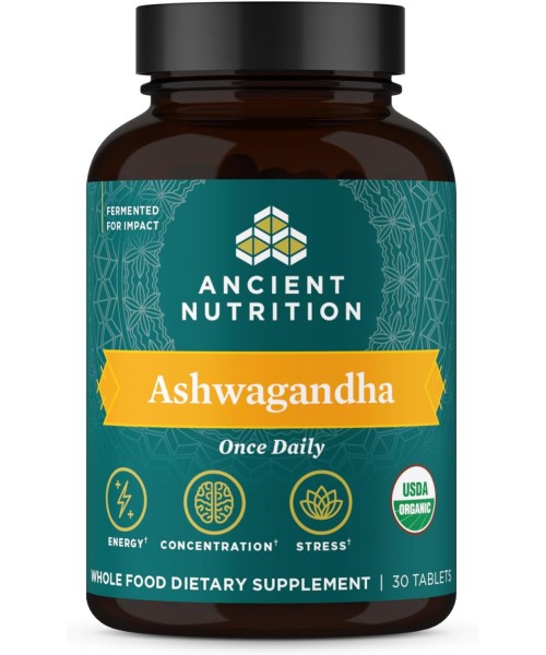 Ancient Nutrition, Ashwagandha Orgánica. 30 tabletas