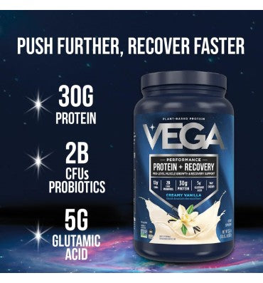 Proteína Vegana (30 gr) + Recovery, 5 sabores. 828 gr.
