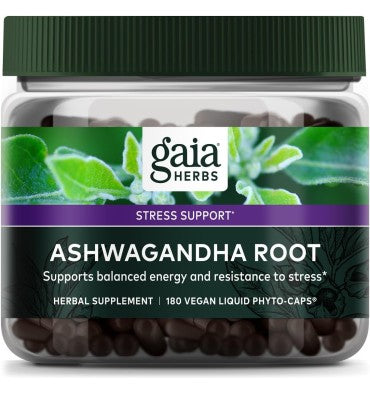 Gaia Herbs, Raíz de Ashwagandha. 180  cápsulas líquidas