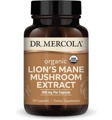 Extracto de Hongo Lions Mane Orgánico (Garra de León). 30 Caps