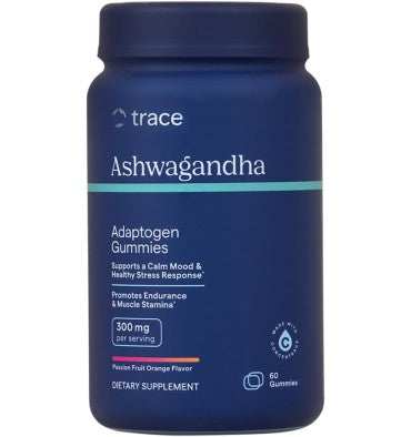 Trace Minerals, Ashwagandha 300 mg. sabor Passion Fruit. 60 gomitas