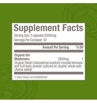 Hongo Reishi, soporte Inmune y Adaptógeno. 90 caps