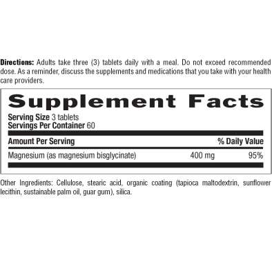 Magnesio Quelado Glicinato 400 mg - 90 Tabs