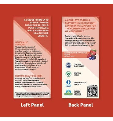 Suplemento Herbal para la Menopausia con Resveratrol. 30 gomitas