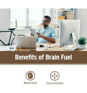 Mezcla de Hongos Orgánicos Brain Fuel, Melena de León, Reishi y Folato. 90 caps.