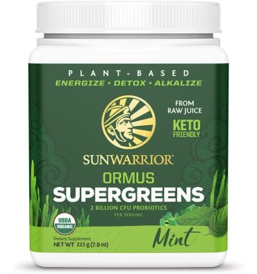 Supergreens Ormus sabor Menta. 225 gr