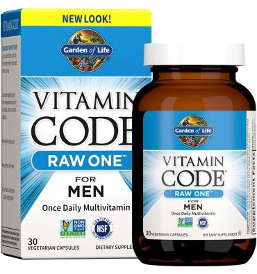 Multivitamínico Raw One Hombre, 1 Diario. 30 Vcaps