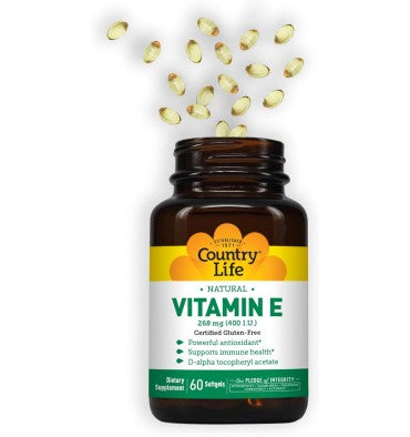 Vitamina E, 400 IU, 60 Softgels