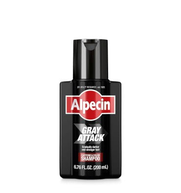Shampoo Gray Attack para crecimiento de Cabello con Cefeína. 200 ml.