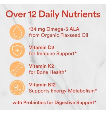 Multivitamínico y Probióticos Orgánicos para Niños sabor Frutas. 120 Gomitas